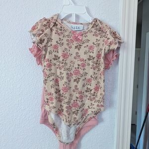 Pink Floral Baby One-Piece Bodysuit